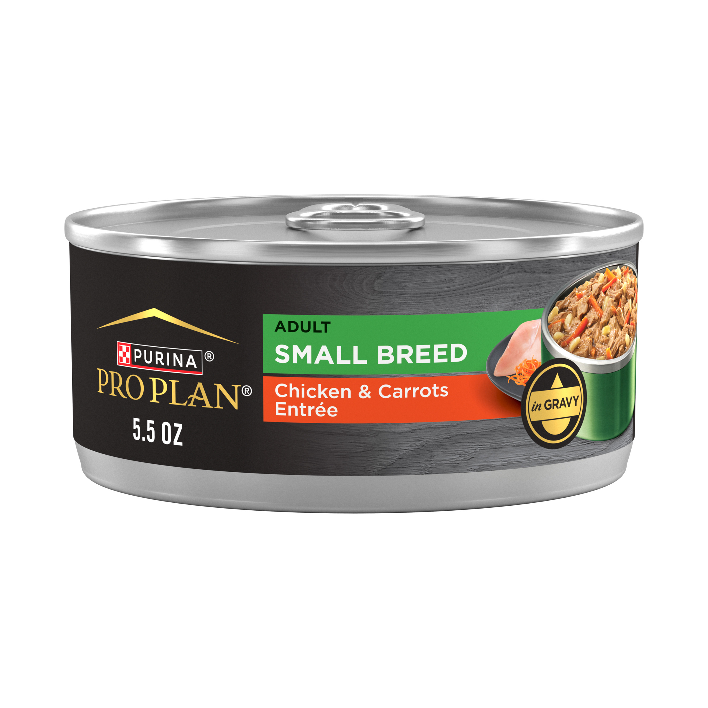 PRO PLAN  Adult Small Breed Chicken & Carrots Entr&eacute;e in Gravy Wet Dog Food 156g x 24