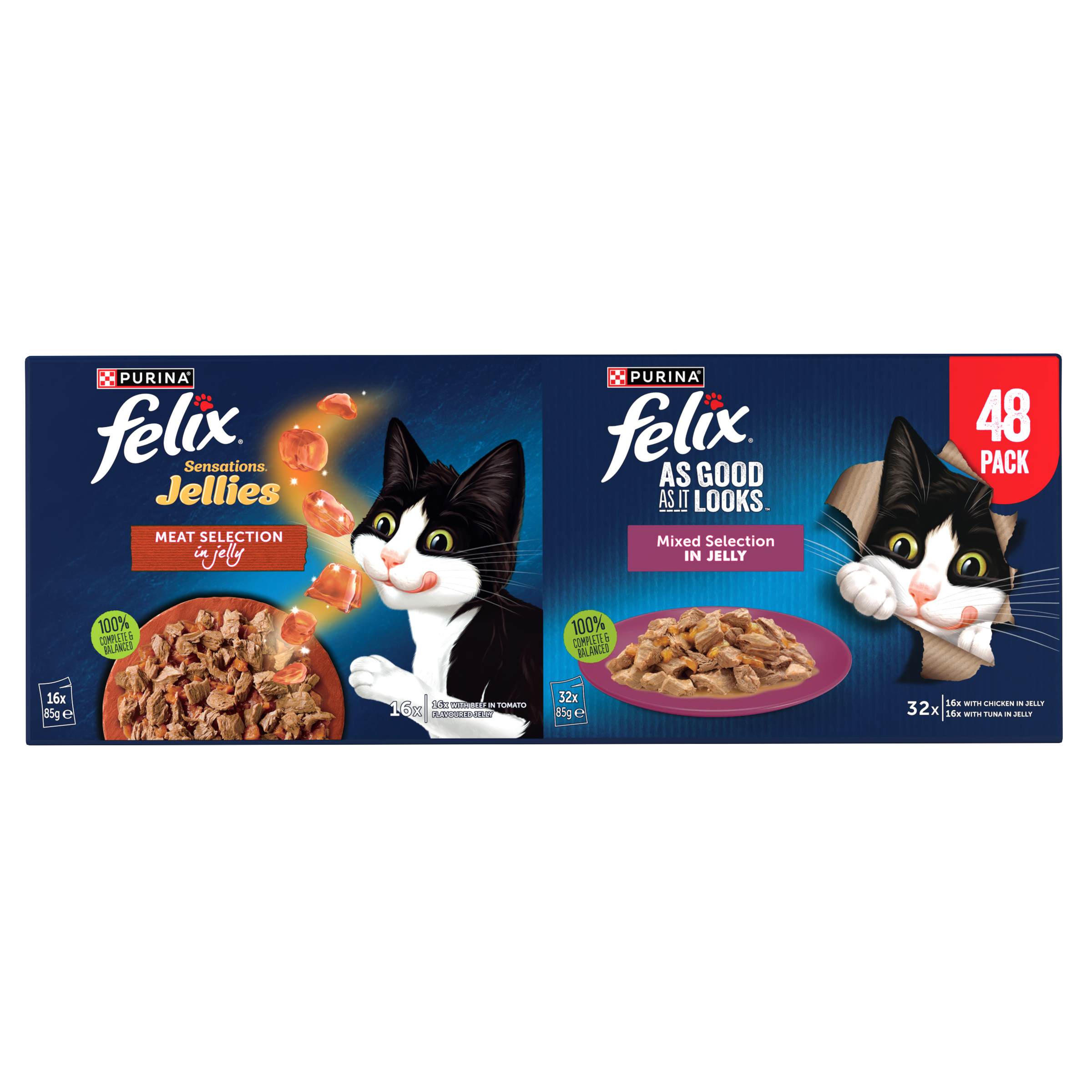 FELIX Adult As Good as it Looks Sensations&reg;&nbsp;Jellies Jumbo Pack 48 x 85g