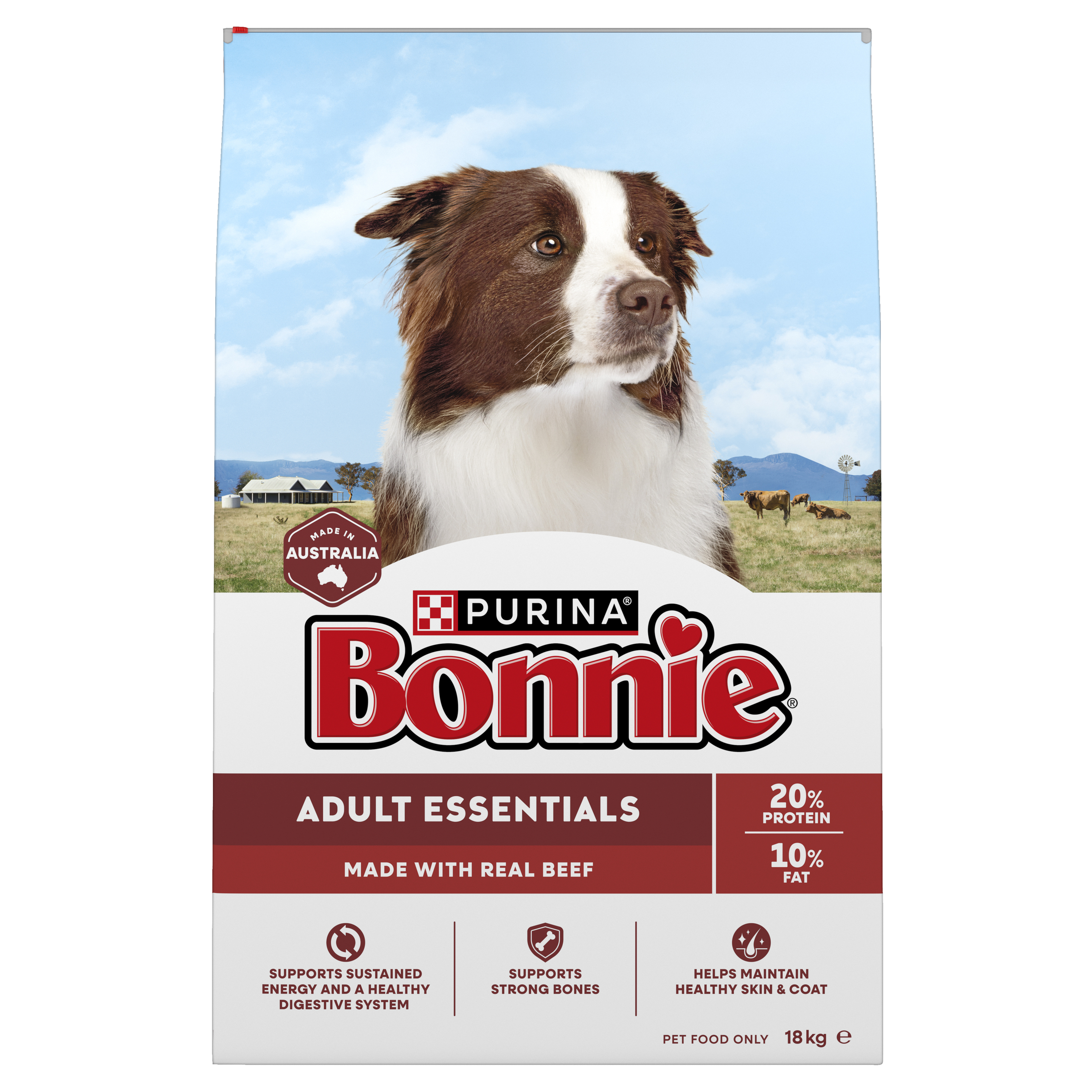BONNIE Adult Essentials Beef Dry Dog Food 18kg