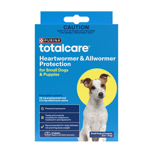 TOTALCARE HeartWormer & Allwormer Protection Puppies & Small Dogs