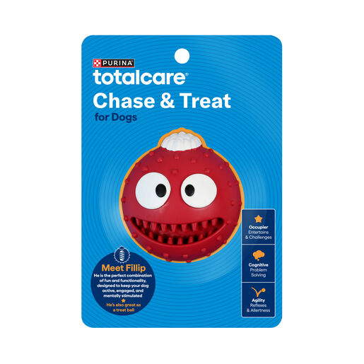 TOTALCARE Chase & Treat Rubber Dog Toy