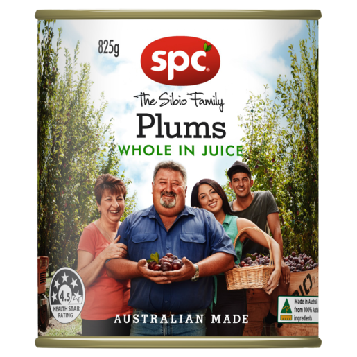 SPC Plums Whole in Juice 825g