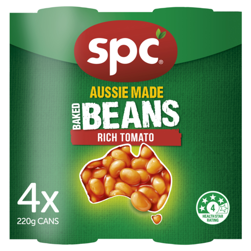 SPC Baked Beans Rich Tomato 4 x 220g