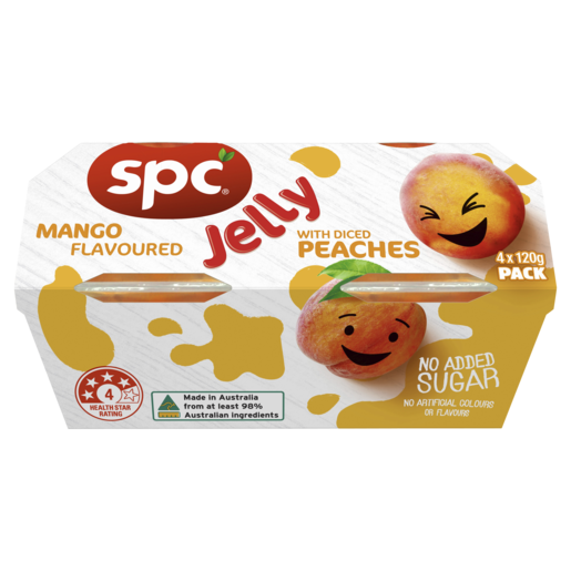 SPC Diced Peaches in Mango Jelly 4 x 120g