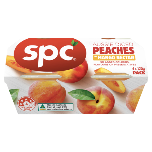 SPC Diced Peaches in Mango Nectar 4 x 120g