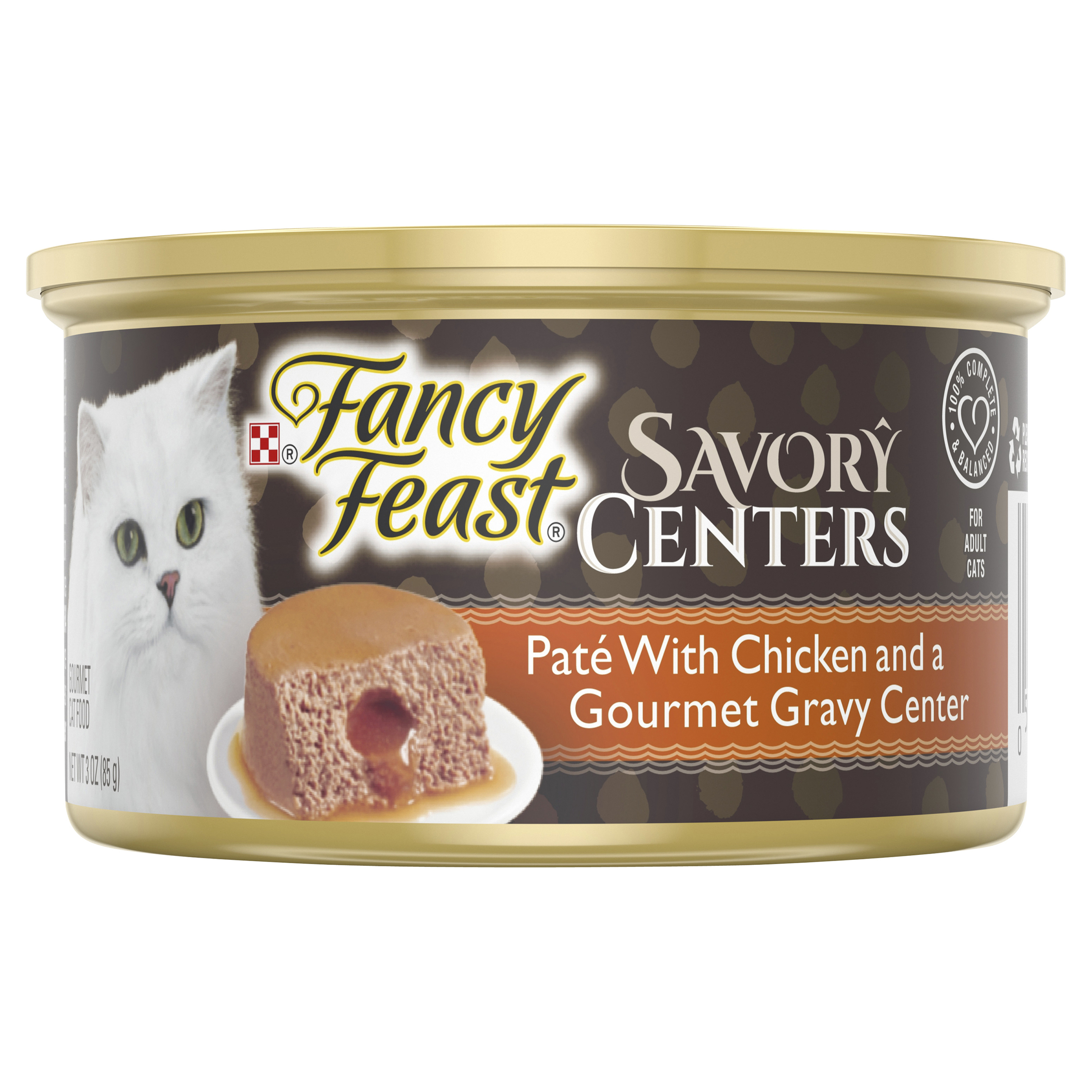 FANCY FEAST Savory Centers Chicken and a Gourmet Gravy Center 85g