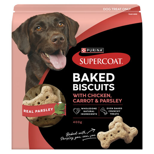 SUPERCOAT Baked Biscuits Chicken Carrot Parsley 400g