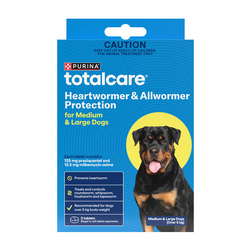 TOTALCARE HeartWormer & Allwormer Protection Medium & Large Dogs