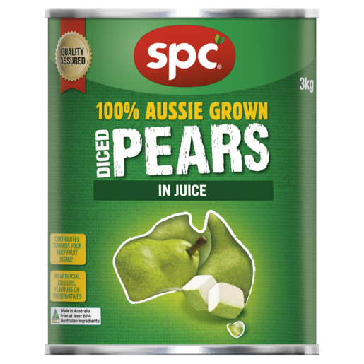 SPC Diced Pears in Juice 3kg