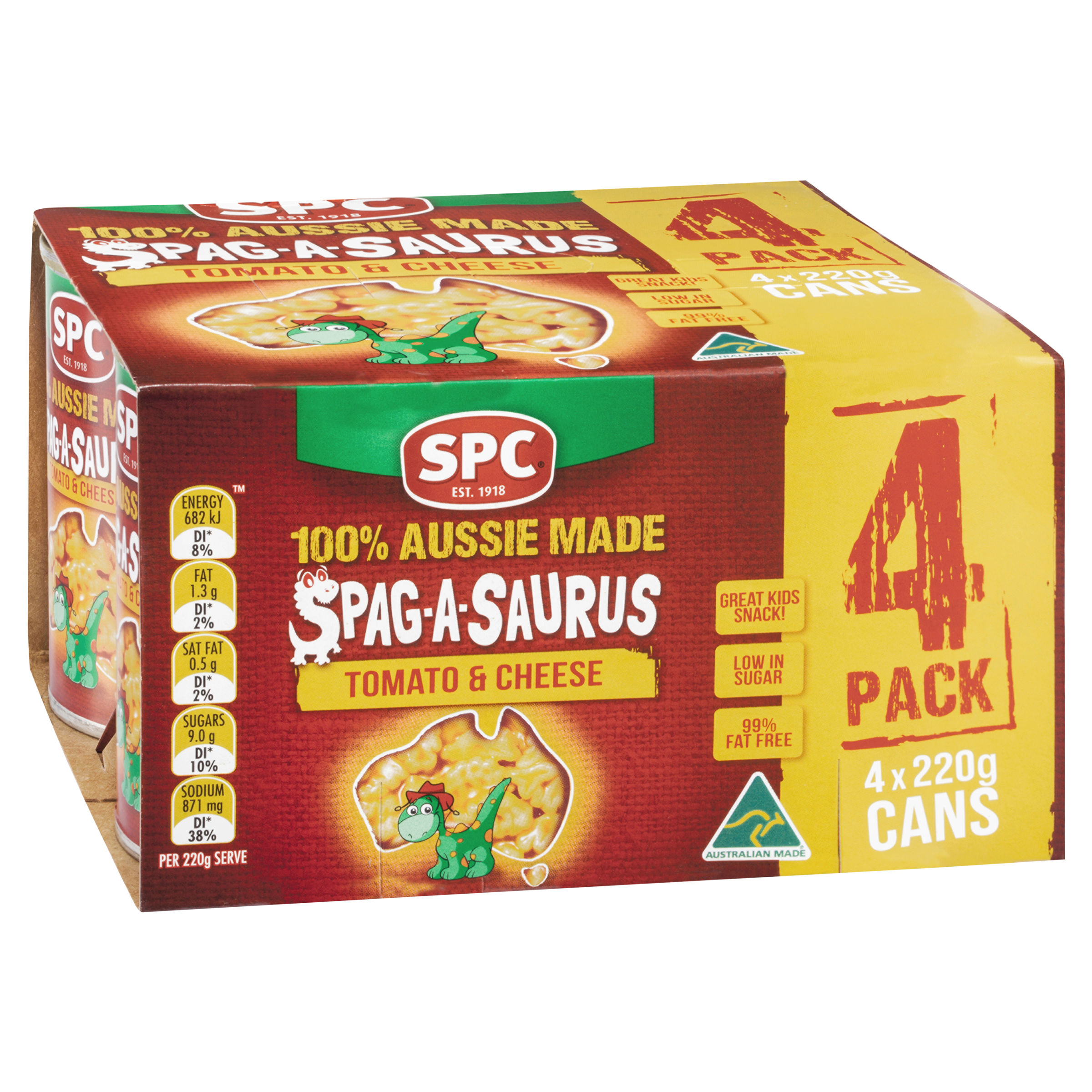 SPC Spag-A-Saurus Tomato & Cheese 4 x 220g