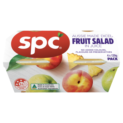 SPC Diced Fruit Salad in juice 4 x 120g