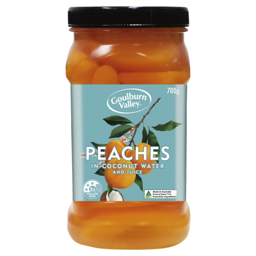Goulburn Valley Sliced Peaches in Coconut Water 700g