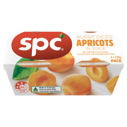 SPC Diced Apricots In Juice 4 x 120g