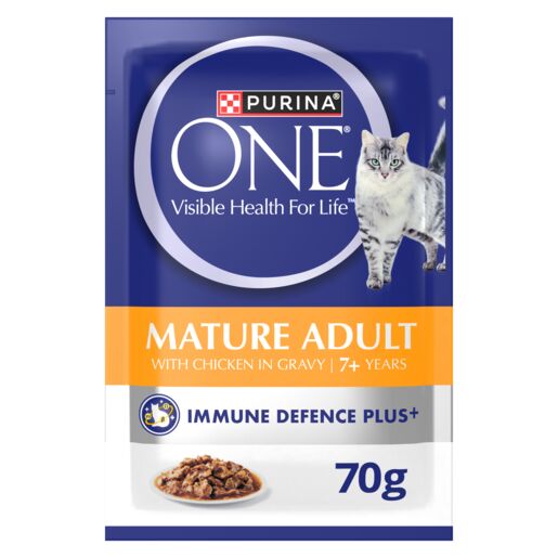 PURINA ONE Mature Adult 7+ with Succulent Chicken in Gravy Wet Pouch