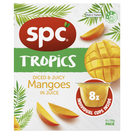 SPC Tropics Mangoes In Juice 8 x 120g
